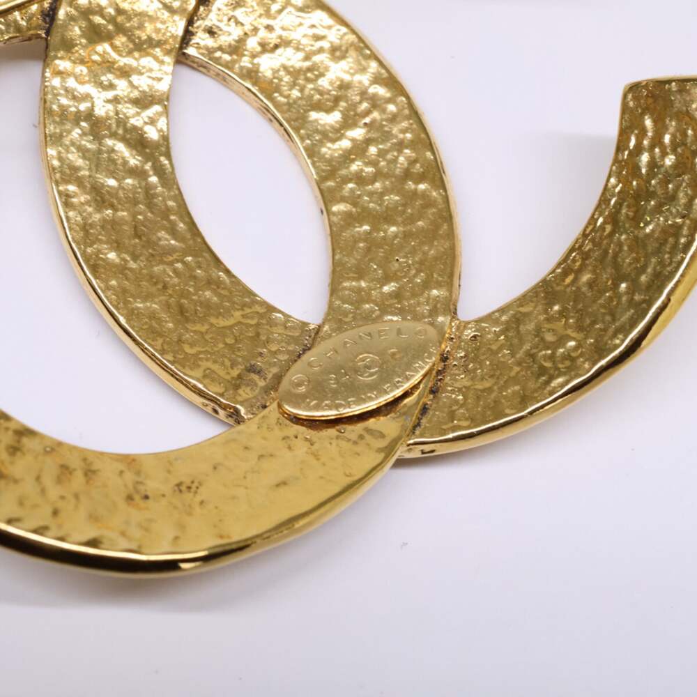 Chanel Cc Logo Brooch Gold-Tone Metal #243973C98B - Picture 7 of 8